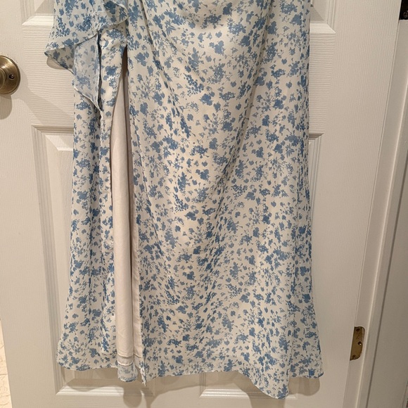 Azazie Maive One-Shoulder Floral sheath chiffon Dress - Picture 9 of 15